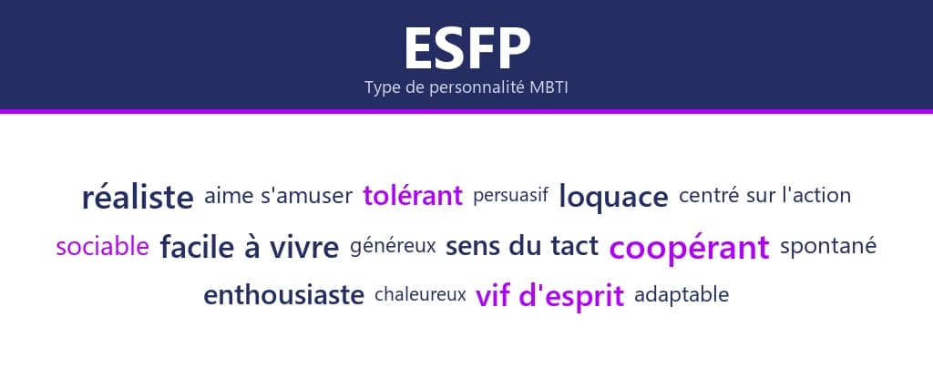 Les traits caractéristiques de la personnalité ESFP
