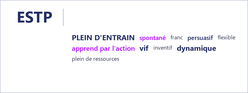 La personnalité MBTI ESTP