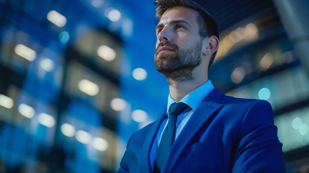 Profil bleu consciencieux 